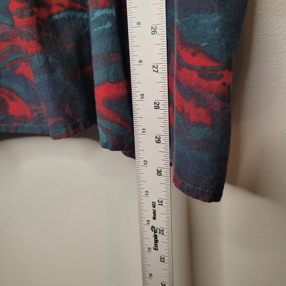 Terra & Sky Colorful Top Women's Size 4x 28W-30W Boho‎ Flowy Dark Green Artsy - Picture 7 of 9